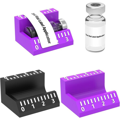2 Pack Vial Label Applicator for 3ml Vial - Easy & Precise Sticker Alignment Tool for Vial Labeling 1