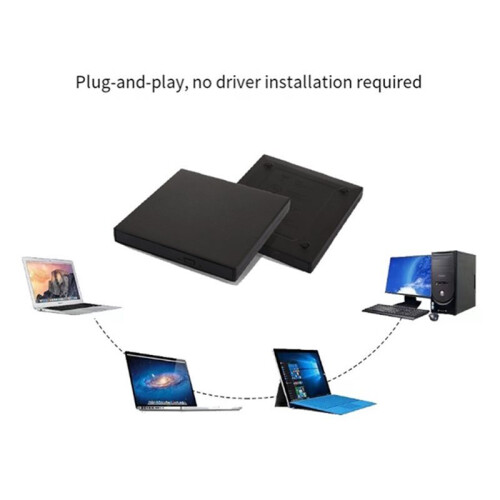 USB External CD DVD Reader CD/DVD Drive USB 2.0 External Disk Drive CD-ROM DVD-ROM Burner Player for Laptop Desktop 2