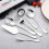 6Pcs Flatware Silverware Set,Professional Design Utensil Set,Hotel-Specific Cake Server,RoseGold 2