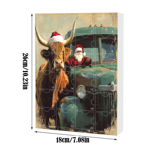 Ημερολόγιο Advent για αγελάδες Highland 2025, Ξύλινα στολίδια χριστουγεννιάτικου δέντρου, 2