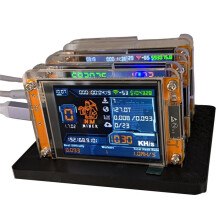 3x 1030KH/S NMMiner NerdMiner + 3 Sleuven, Standaard, Verbeterde Hardrate, 2,8 Inch Slim Display, Bitcoin Crypto Solo Miner voor Thuis