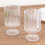BalsaCircle6Clear Πλαστικά Ποτήρια Κρασιού 12oz Vintage Ραβδωτό Σχέδιο με Κοντό Κοχύλι για 5