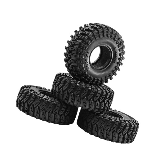 4 τεμάχια 1,9" RC Crawler Ελαστικά επισκευής καουτσούκ Od124mm Ελαστικό τροχού για SCX10 1