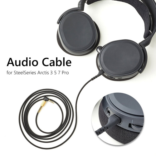 Game Headphone Audio Cable Flexible Replacement for SteelSeries Arctis 3 5 7 Pro 2