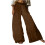 Γυναικείο παντελόνι Boho με φαρδιά μπατζάκια και τσέπη, από μονόχρωμο λάστιχο στη 2