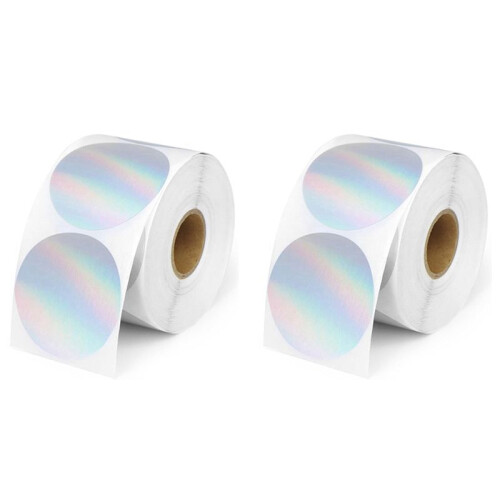 2Inch Thermal Labels, 800 Pcs Round Self-Adhesive Direct Thermal Printer Label for Color Coding Label Printer, Logo