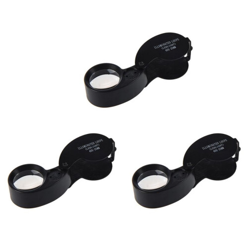 3pz Lente D'Ingrandimento Ottico Luce LED 40x 25mm