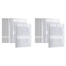 40Pcs A5 6 Binder Pockets 3 Types Envelope,Zipper Closurek Bill Pouch for Organizer Clipbook