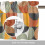 Γεωμετρικό βαλάνς σε στυλ Mid-Century Color Block, με θήκη για ράβδους, 42x12 ίντσες, για 5