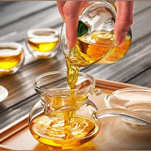 Κινέζικο γυάλινο ποτήρι τσαγιού Gaiwan Traditional Kongfu 170ml, κλασικό σετ τσαγιού με καπάκι 1