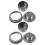 KALLORY2 τεμάχια καπάκι σέικερ Mason Jar Shaker Silver στρογγυλό για διανομή μπαχαρικών 11,8X11,8X1,6 4