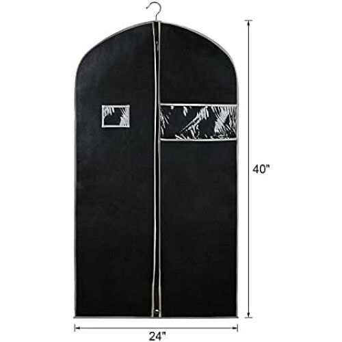 Conjunto de 8 capas para roupas de 40 polegadas, capas para ternos para homens/mulheres, compatíveis com varões de armário. 1