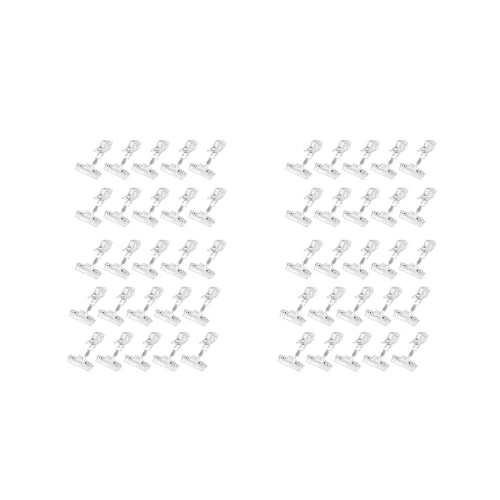 50 Pack Plastic Merchandise Sign Clip Rotatable Clip- Holder Display Clip Holder Stand Price Display Holders,Clear 6032651058585