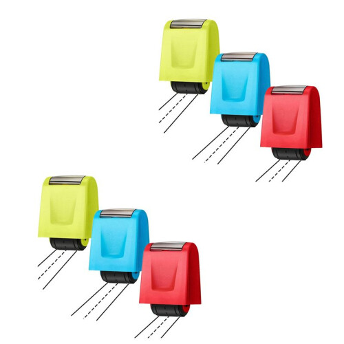 6 Pieces Dashed Handwriting Lines Practice Roller Stamp Self Inking  Rolling Stamp Teacher Stamp