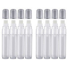 Lot de 8 Stylos Ă Peinture 15 mm Vide Acrylique Marqueur Permanent Clair Blanc Marqueur Stylo Pointe Fine Vide Marqueurs Rechargeables