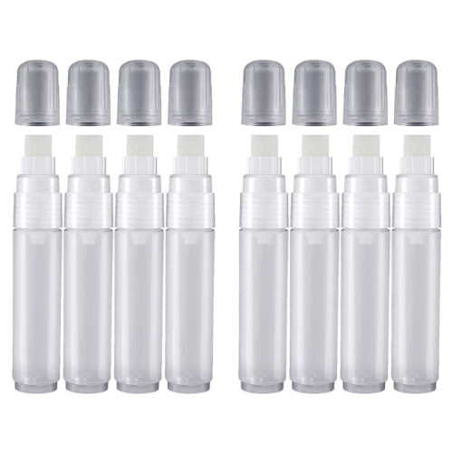 8 Pack Paint Pens 15 mm Empty Acrylic Permanent  Clear White  Pen Fine Point Empty Refillable Markers