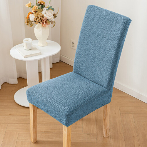 Stretch Chair Cover for Dining Room – Blue Polyester, 1 1