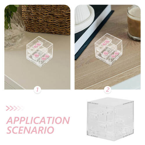 Διαφανές ακρυλικό κουτί Worgeous1Pack για την επίδειξη και αποθήκευση πολύτιμων λίθων 2