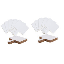 20 Pagaies de Réponses Effaçables à Sec de 9,6 x 8 Pouces, Tableau Blanc En Bois à Poignée, Tableau de Réponses Effaçable à Sec Double Face