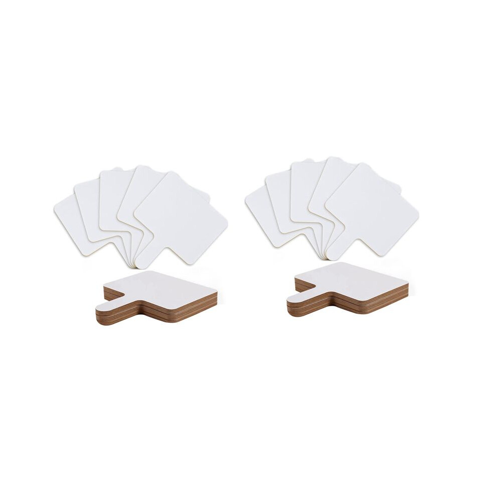 Typecat 20Pcs 9.6X8inch Dry Erase Answers Paddle, Handhold Wooden White Board Double Sided Dry Erase Answer Board