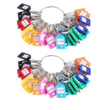 2X Draagbare Sleutelorganizer, met 30 Individuele Veerhaken en Sleutellabels voor Meerdere Sleutels, voor Kantoor, ConciëRge, Appartementen
