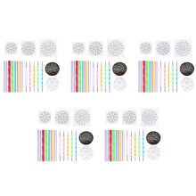 Mandala Dotting Stencil Tools Rock Painting Kit Stylus Dotting Tools Include Stencil, Paint Tray (85 Pack)