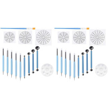 Set of 28 Mandala Dotting Stencil Tools Rock Painting Kit Dotting Tools Include Templates, Paint Tray, Mandala Tools