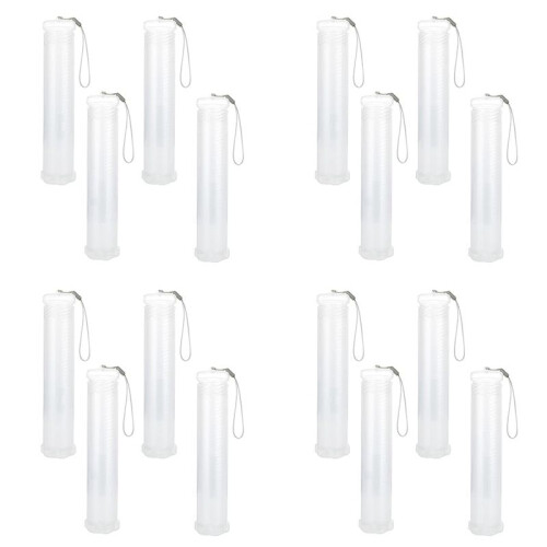 16 Pack Extendable Plastic Paint Brush Case, Clear Long Paint Brush Holder Tube, Storage Pencil Container