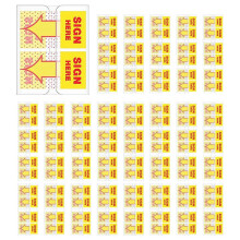 900PCS Sign Here Tabs Sign Here Sign Here Stickers Sign Here Flags with Dispenser Arrows Flag, 1 Inch (Yellow)