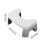 Sgabello WC portatile e smontabile, compatto e robusto (bianco) 3