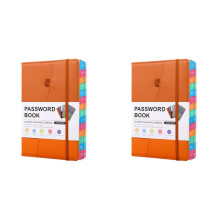 2X Livre de Conservation des Mots de Passe avec Onglets AlphabéTiques ColoréS et Deux Marque-Pages, pour Personnes ÂGéEs 8,4 X 5,9 Pouces, Adresse