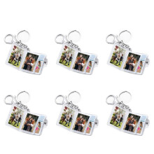 6X -Fotoalbum, Schlüsselanhänger, 16 Bilder, Buchhalter, Schlüsselanhänger, DIY-Geschenke für Freund, Freundin