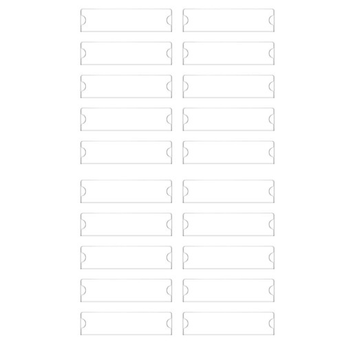 20x Suporte de Placa de Nome AcríLico Premium, 2X8 Polegadas, Suporte de Placa de PláStico AcríLico Transparente, Placas de Nome de Parede para