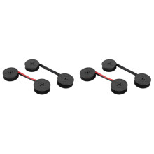 4Pack Typewriter Ribbon Twin Spool Typewriter Ribbon Ink Twin Spool Ink Replacement Part for Most Typewriter(Red,Black)
