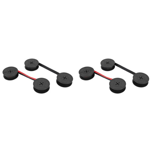 4Pack Typewriter Ribbon Twin Spool Typewriter Ribbon Ink Twin Spool Ink Replacement Part for Most Typewriter(Red,Black)