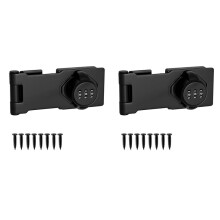 2X Household Cabinet Password Locks, Cabinet Door Combination Lock, Door Lock Clasp Door Cabinet, Privacy Lock (Black)