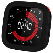 Minuteur Visuel Numérique Rechargeable avec Volume et Luminosité Réglables, Dos Magnétique pour la Cuisine