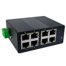 8 Port 100M Industrial Industry Ethernet Network DIN Rail Plug and IP40 Protection