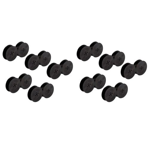 10Pcs Typewriter Ribbon Twin Spool Typewriter Ribbon Twin Spool Replacement Pack for Most Typewriter, Black