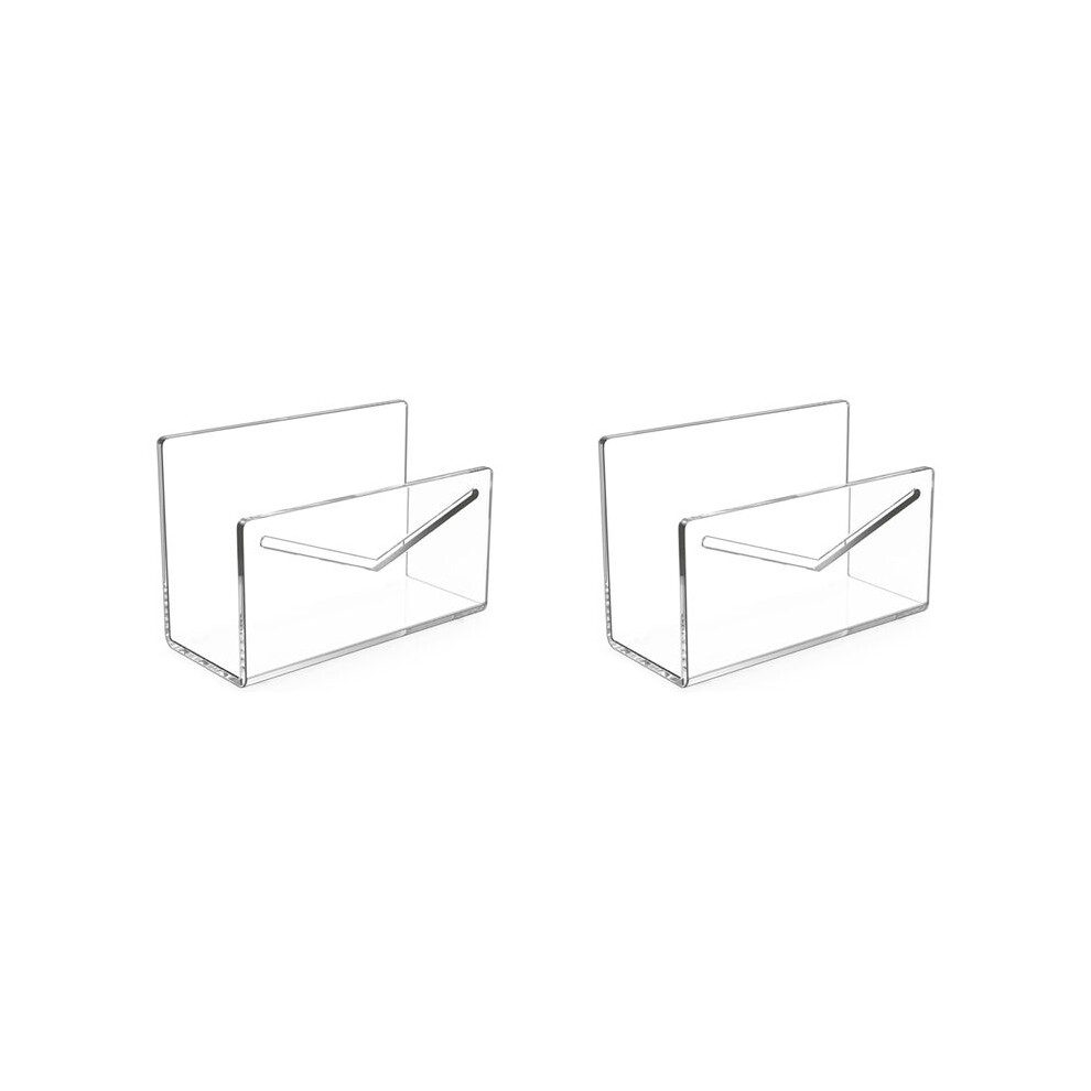 2X Mail Holder Mail Organizer Countertop Acrylic Mail Sorter For Desk Envelope Holder Letter Organizer For Office School 6032529478385