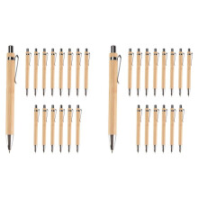 30 Pieces Bamboo Retractable Ballpoint Pen Black Ink 1 mm Office Products Pens Bamboo Ballpoint Pen Wood Ballpoint Pens