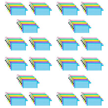 100Pack School Supplies Zipper Mesh Pouch Pencil Pen Case Pencil Storage Pouches Bulk Pencil Bag Multipurpose Bags