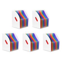 5X Expanding File Holder Folder Standing A4 Vertical File Organizer Magazine Basket Desktop 13 Pockets File Holder
