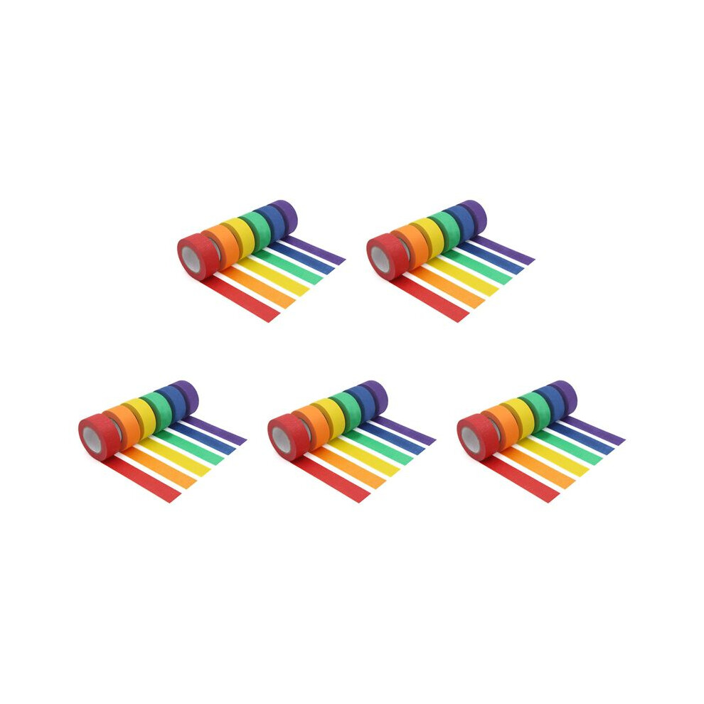 30X Colored Masking Tape,Colored Painters Tape 6 Different Color Rolls - Masking Tape 1 Inch X 13 Yards (2.4Cm X 12M) 4714027997088