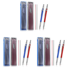6 Pcs Streak Welders Pencil with 72 Pcs 2mm Refills Mechanical Pencil with Built In Sharpener Carpenter Pencils