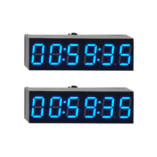 2pc 0.36 Inch 6-Bit Clock LED Digital Electronic Clock W Second Display Module Power Off Memory Brightness Adjustment -B