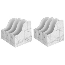 2X Sturdy Cardboard Magazine Holder Waterproof Magazine Storage Box Book Bins Desk File Holder Organizer