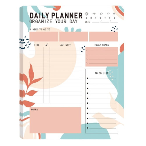 Magnetic Daily Planner Notepad for Fridge with 52 Tear-Off Sheets for Efficient Scheduling A