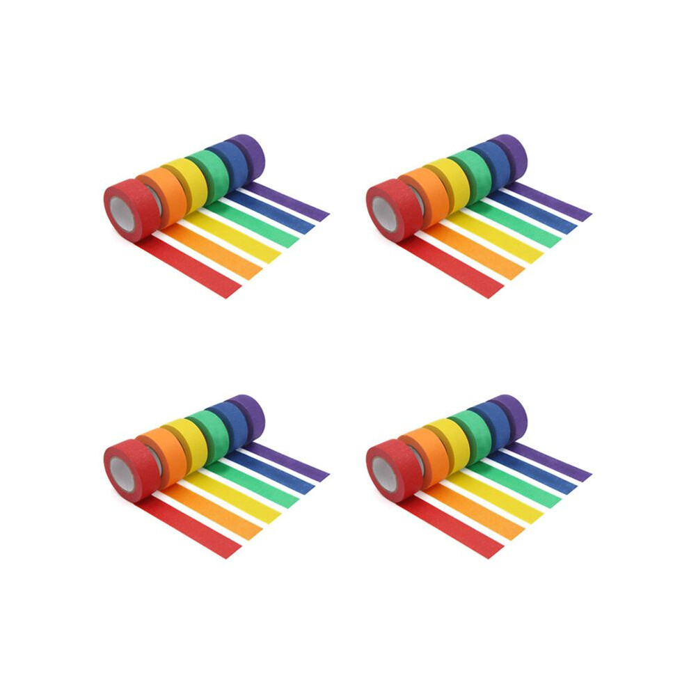 24X Colored Masking Tape,Colored Painters Tape 6 Different Color Rolls - Masking Tape 1 Inch X 13 Yards (2.4Cm X 12M) 6031773057100
