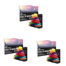 Rotuladores para Colorear 72 Colores Rotuladores de Doble Pincel Rotuladores de Punta de Fieltro Marcadores de Arte Dibujo, Pintura, Caligrafía,